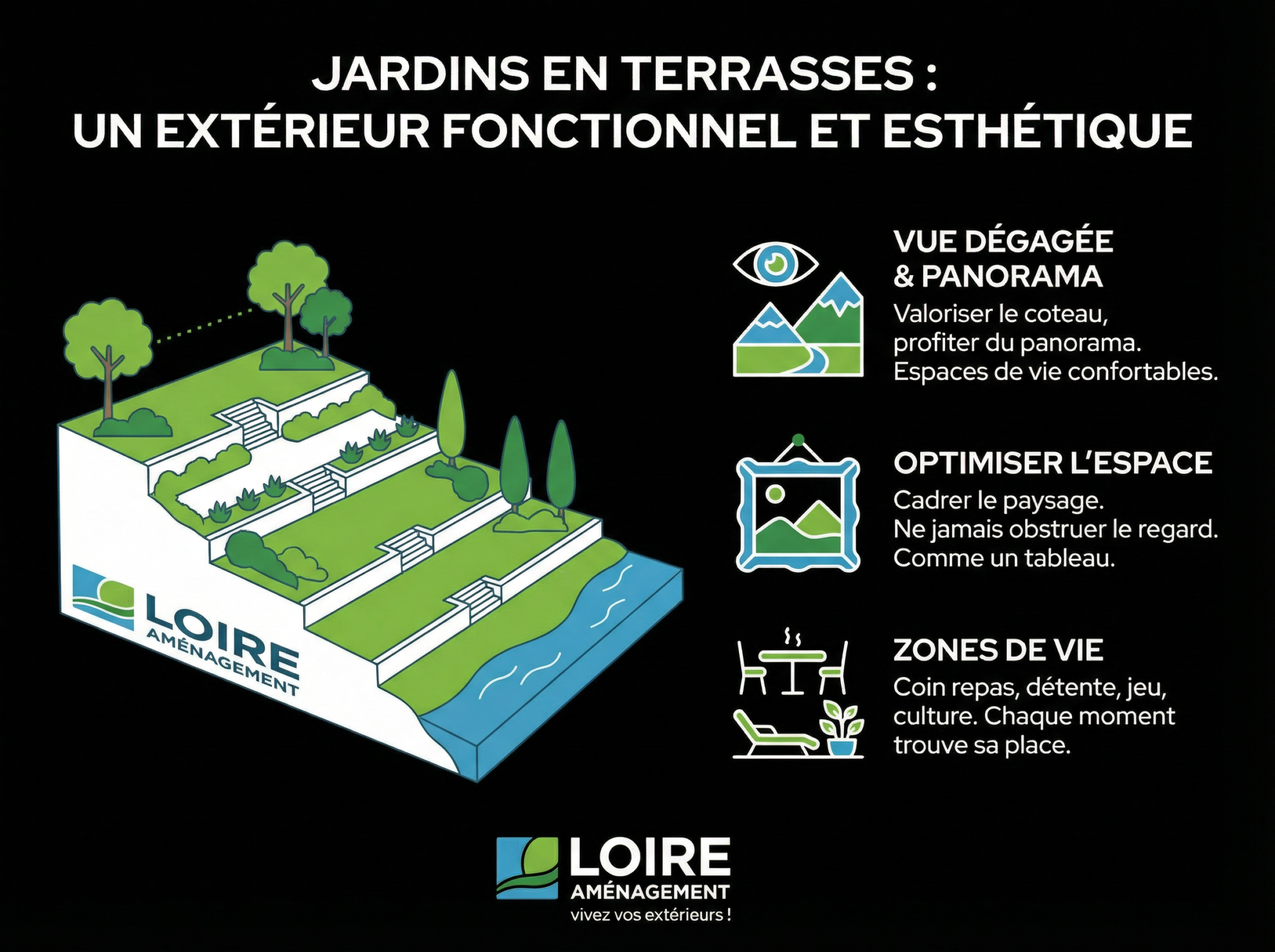Jardins en terrasses : un extérieur fonctionnel et esthétique